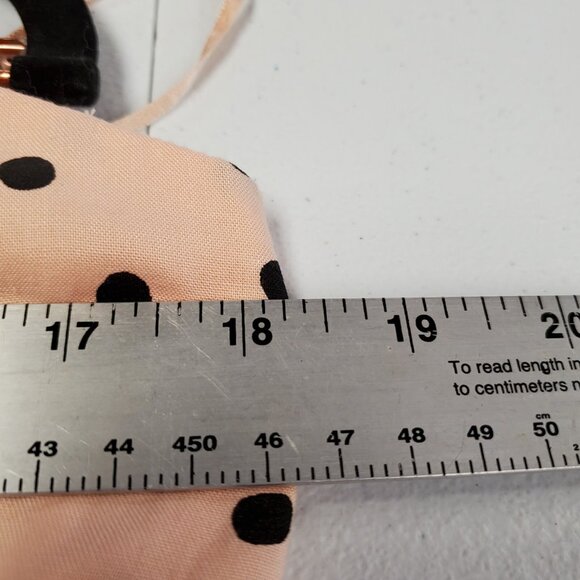 Maurices Maxi Sundress Women Size L Peach Black Polka Dot Halter Elastic Back - Picture 12 of 12